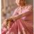 Baby-pink silk blend embroidered palazzo set