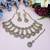 Purple yellow gold premium designer american diamond and stone work necklace set