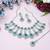 Green rhodium premium designer american diamond and stone work necklace set