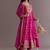 Pink silk embroidered farshi salwar set