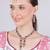 Pink yellow gold premium designer american diamond and stone work necklace set