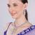 Purple rhodium premium designer american diamond and stone work necklace set