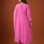 Pink cotton poly embroidered kurta set