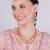 Pink rose gold premium designer american diamond and stone work necklace set