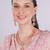 Pink rose gold premium designer american diamond and stone work necklace set