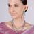 Purple rhodium premium designer american diamond and stone work necklace set