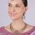 Pink yellow gold premium designer american diamond and stone work necklace set
