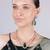 Green rose gold premium designer american diamond and stone work necklace set