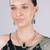 Green rose gold premium designer american diamond and stone work necklace set