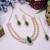 Green rose gold premium designer american diamond and stone work necklace set