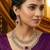 Purple yellow gold premium designer american diamond and stone work necklace set