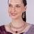 Maroon rose gold premium designer american diamond and stone work necklace set