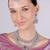 Purple rhodium premium designer american diamond and stone work necklace set