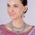 Purple rhodium premium designer american diamond and stone work necklace set