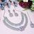 Purple rhodium premium designer american diamond and stone work necklace set