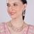 Green rose gold premium designer american diamond and stone work necklace set