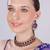 Purple yellow gold premium designer american diamond and stone work necklace set