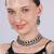 Green rose gold premium designer american diamond and stone work necklace set