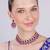 Pink rhodium premium designer american diamond and stone work necklace set