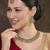 Blue yellow gold premium designer american diamond and stone work necklace set