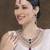 Purple rhodium premium designer american diamond and stone work necklace set