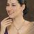 Pink rose gold premium designer american diamond and stone work necklace set