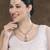 Purple rhodium premium designer american diamond and stone work necklace set