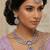 Purple yellow gold premium designer american diamond and stone work necklace set