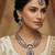 Blue yellow gold premium designer american diamond and stone work necklace set