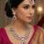 Pink rhodium premium designer american diamond and stone work necklace set