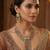 Gold yellow gold premium designer american diamond and stone work necklace set