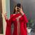 Red Georgette Salwar Suit