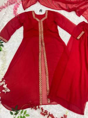 Red Georgette Salwar Suit 3