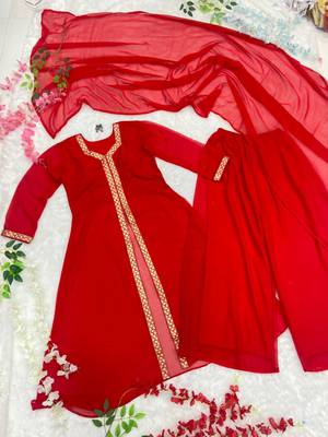 Red Georgette Salwar Suit 4