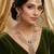 Green rose gold premium designer american diamond and stone work necklace set