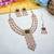 Green rose gold premium designer american diamond and stone work necklace set