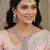 Pink rhodium premium designer american diamond and stone work necklace set