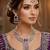 Purple rhodium premium designer american diamond and stone work necklace set
