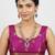 Purple yellow gold premium designer american diamond and stone work necklace set