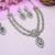 White yellow gold premium designer american diamond and stone work necklace set