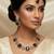 Green yellow gold premium designer american diamond and stone work necklace set