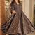 Black maslin digital printed wedding party festival casual ready anarkali palazzo pant salwar kameez