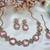 Pink yellow gold premium designer american diamond and stone work necklace set