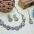 White yellow gold premium designer american diamond and stone work necklace set