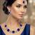 Blue rose gold premium designer american diamond and stone work necklace set