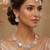 White rose gold premium designer american diamond and stone work necklace set