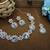 White rose gold premium designer american diamond and stone work necklace set