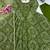 Green bandhani printed georgette anarkali kurta pant with dupatta set for women
