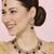 Maroon yellow gold premium designer american diamond and stone work necklace set