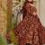 Brown maslin digital printed wedding party festival casual ready anarkali palazzo pant salwar kameez